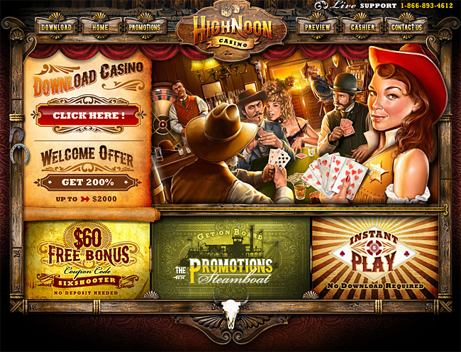 Online Casino Highnoon Home Page