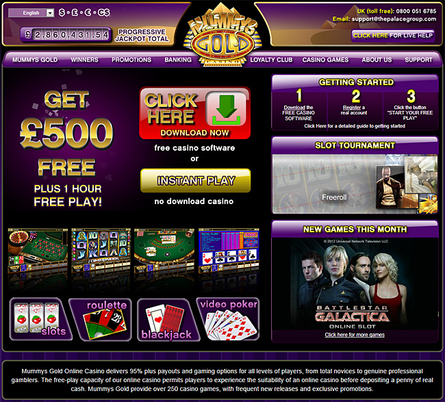 Mummys Gold Casino Home